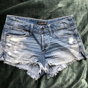 Mid rise jean shorts
